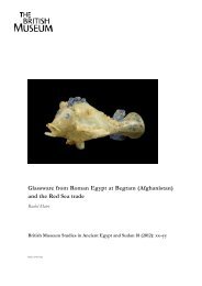 Glassware from Roman Egypt at Begram (Afghanistan) and the Red Sea trade by Rachel Mairs