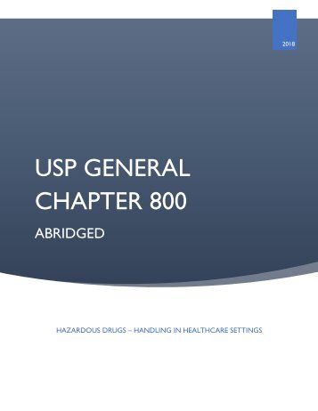 USP 800 Abridge Draft