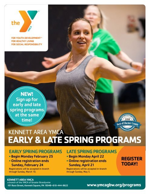 Kennett Area YMCA Spring Program Guide - 2019