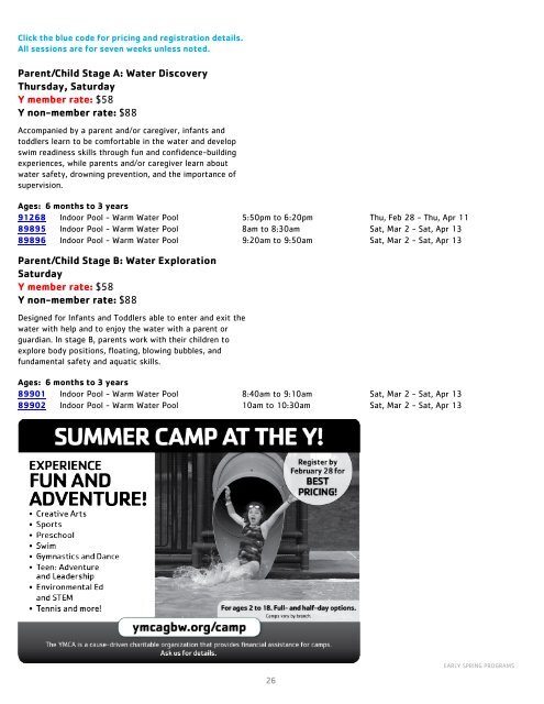 Kennett Area YMCA Spring Program Guide - 2019