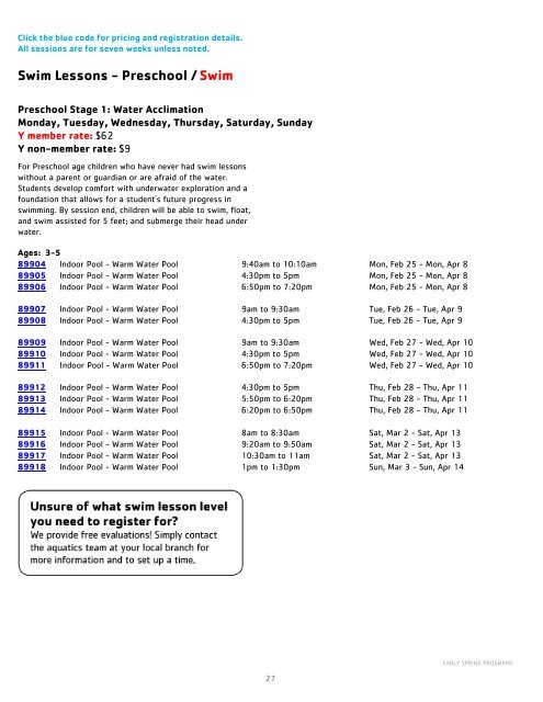 Kennett Area YMCA Spring Program Guide - 2019