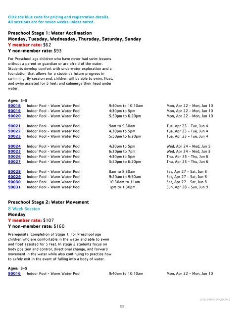 Kennett Area YMCA Spring Program Guide - 2019