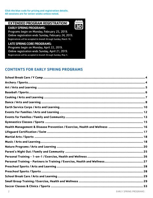 Upper Main Line YMCA Spring Program Guide 2019
