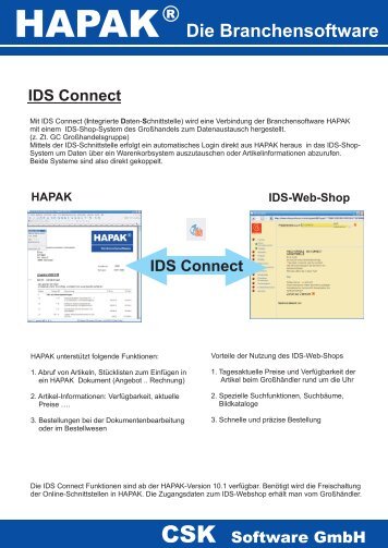 IDS Connect in HAPAK - WECOMP Software GmbH