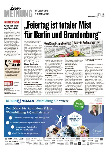 Berliner Kurier 01.02.2019