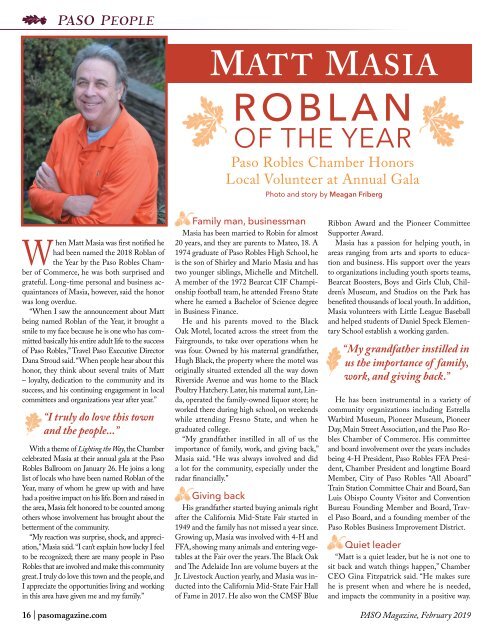 2019 February Paso Robles Magazine