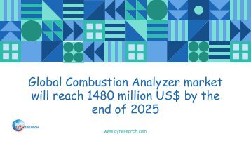 Global Combustion Analyzer market will reach 1480 million US$ by the end of 2025