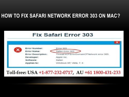 How to Fix Safari Network Error 303 on Mac