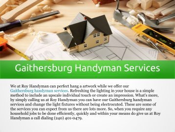 Professional Gaithersburg Handyman Services
