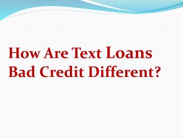 The Glaring Publicity Of Fast And Easy Text Loans Bad Credit