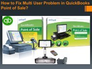 How to Fix Multi User Problem in QuickBooks Point of Sale