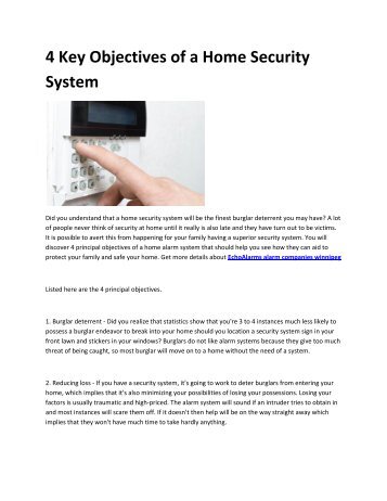 5 EchoAlarms security systems winnipeg