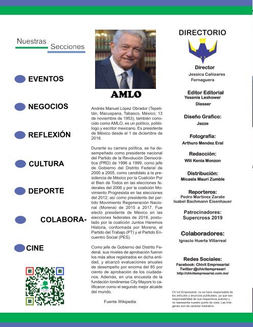 Revista Ch´ivit Empresarial enero 2019. 