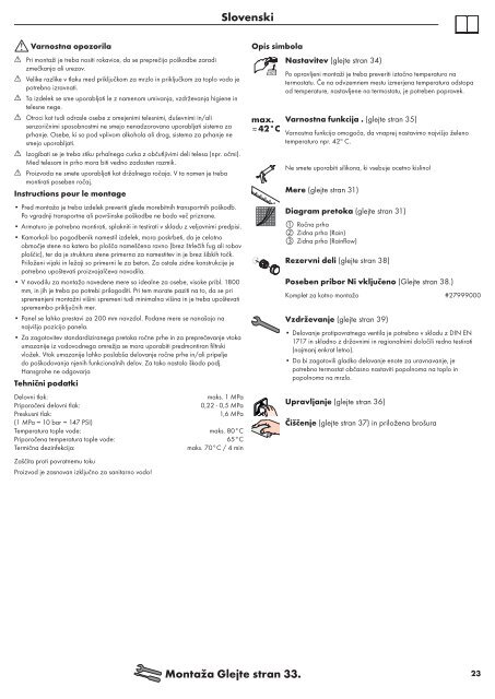 DE Gebrauchsanleitung / Montageanleitung FR Mode ... - Hansgrohe