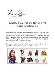 What to Expect When Hiring a Pet Sitter in Colleyville