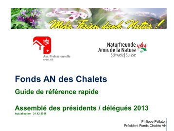 Fonds AN des Chalets - Guide de référence rapide