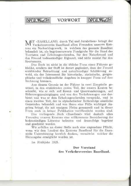 Baselland - Durch Tal und Jurahöhen (1925)