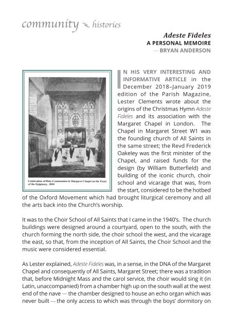 St Mary Redcliffe Church Parish Magazine, February 2019