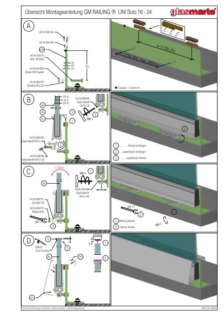 Montageanleitung GM RAILING UNI SOLO