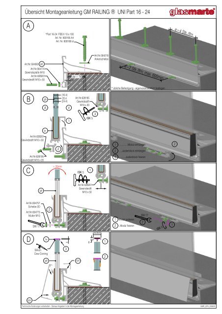 Montageanleitung GM RAILING UNI PART