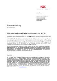 KMW AG engagiert sich beim Projektentwickler ALTUS - Kraftwerke ...