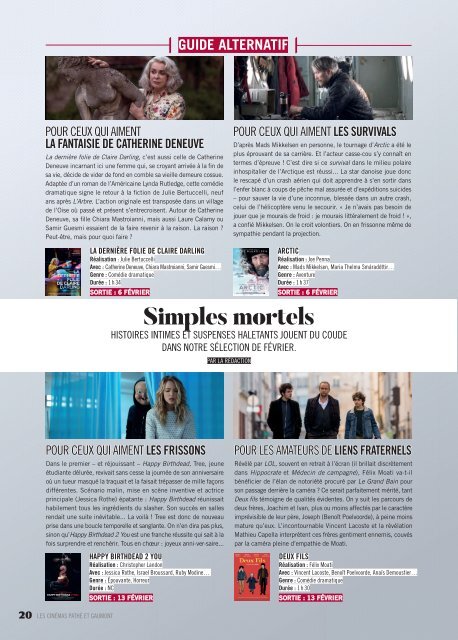 Les Cinémas Pathé Gaumont - Le mag - Février 2019