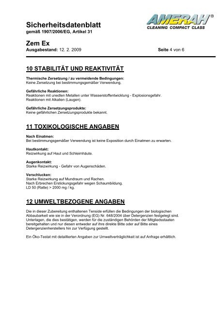 Sicherheitsdatenblatt - Harema GmbH