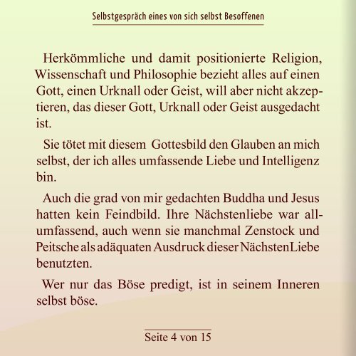 humbert gerold Selbstgespräch eines von sich selbst Besoffenen