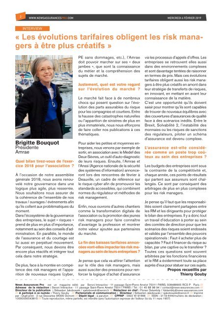 Le magazine News Assurances Pro – Edition spéciale Amrae 2019