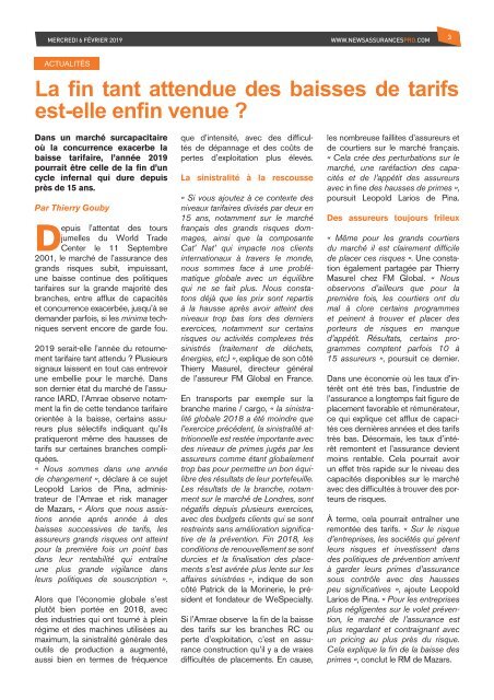 Le magazine News Assurances Pro – Edition spéciale Amrae 2019