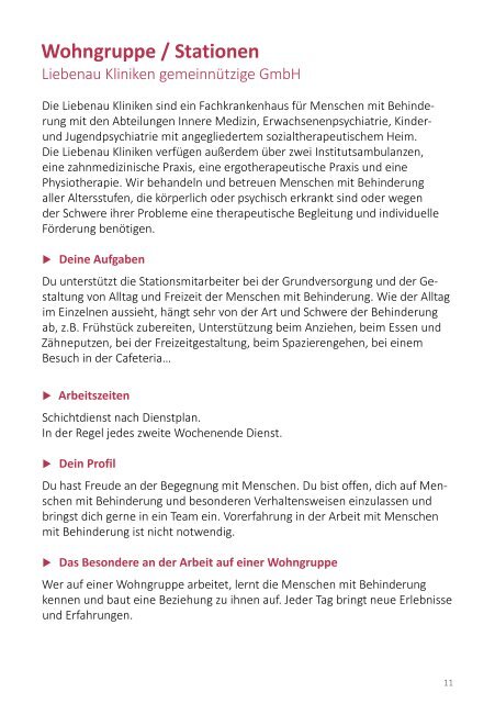 Dein FSJ/BFD bei uns - Stiftung Liebenau