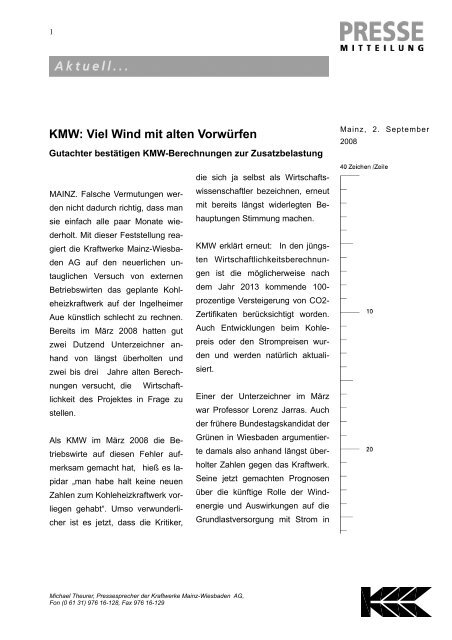 KMW - Kraftwerke Mainz Wiesbaden AG