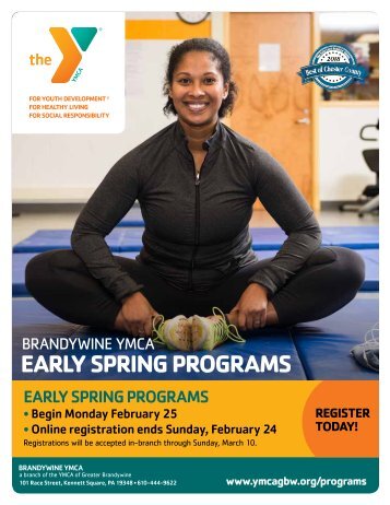 Brandywine YMCA Early Spring Program Guide 2019