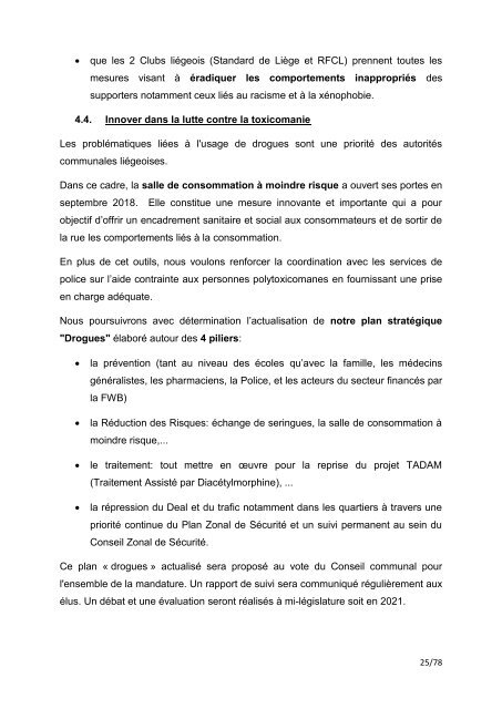 Déclaration de politique communale du Collège communal 2018-2024