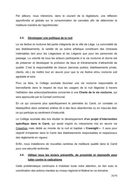 Déclaration de politique communale du Collège communal 2018-2024