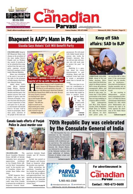 The Canadian Parvasi Issue 77