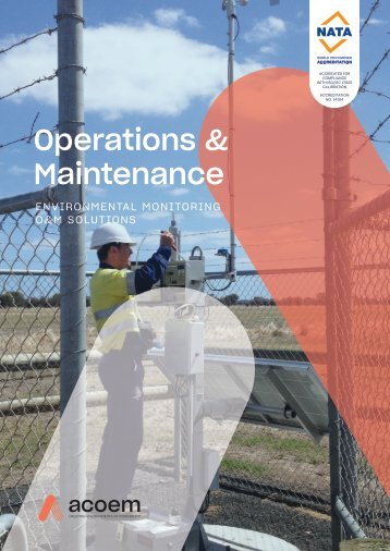 Acoem Operations & Maintenance (O&M) brochure