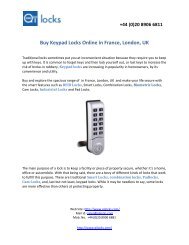 Buy Keypad Locks Online in France, London, UK