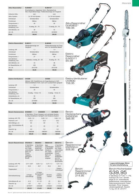 Eurobaustoff - Gartenpflege Gardena Wolf Makita Dolmar Einhell Dolmar Guede Kaercher Einhell Gardena