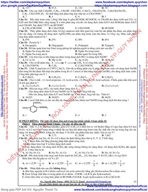 70 BỘ ĐỀ LUYỆN THI ĐẠI HỌC MÔN HÓA HỌC (KHÔNG ĐÁP ÁN)