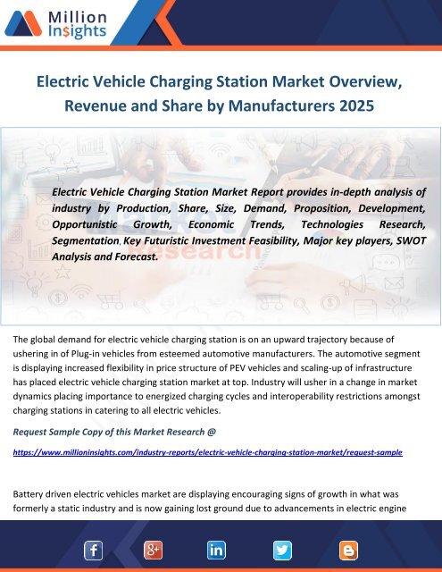 Electric Vehicle Charging Station Market Overview, Revenue and Share by Manufacturers 2025