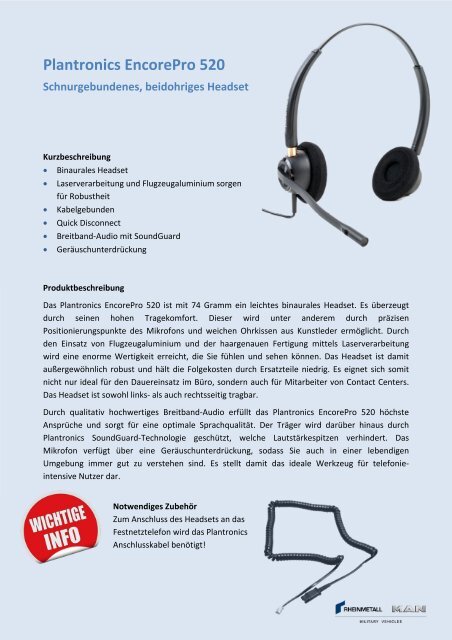 Headsets der Rheinmetall MAN Military Vehicles GmbH_2