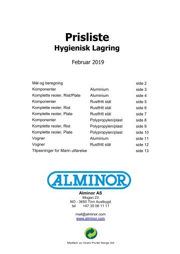 Prisliste 2019 PDF