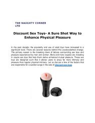 Discount Sex Toys- A Sure Shot Way to Enhance Physical Pleasure