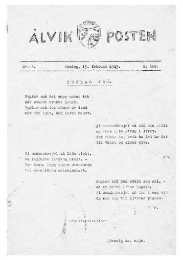 Ålvik Posten-1949