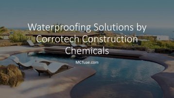 Waterproofing Solutions by Corrotech Construction Chemicals