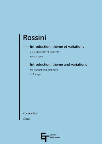 Rossini - Introduction, Theme & Variations for Clarinet and orchestra