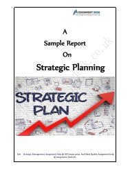 Strategic Planning Sample Report