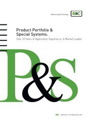 Product Portfolio & Special Systems