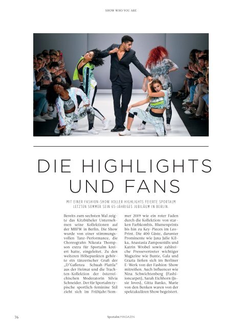 SPORTALM Kitzbühel - Frühjahr Sommer 2019